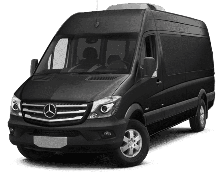 Black Mercedes van.<br />
