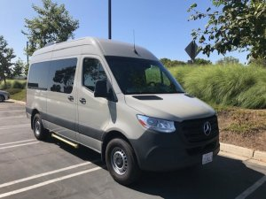 15 Passenger Van on a Sunny Day.